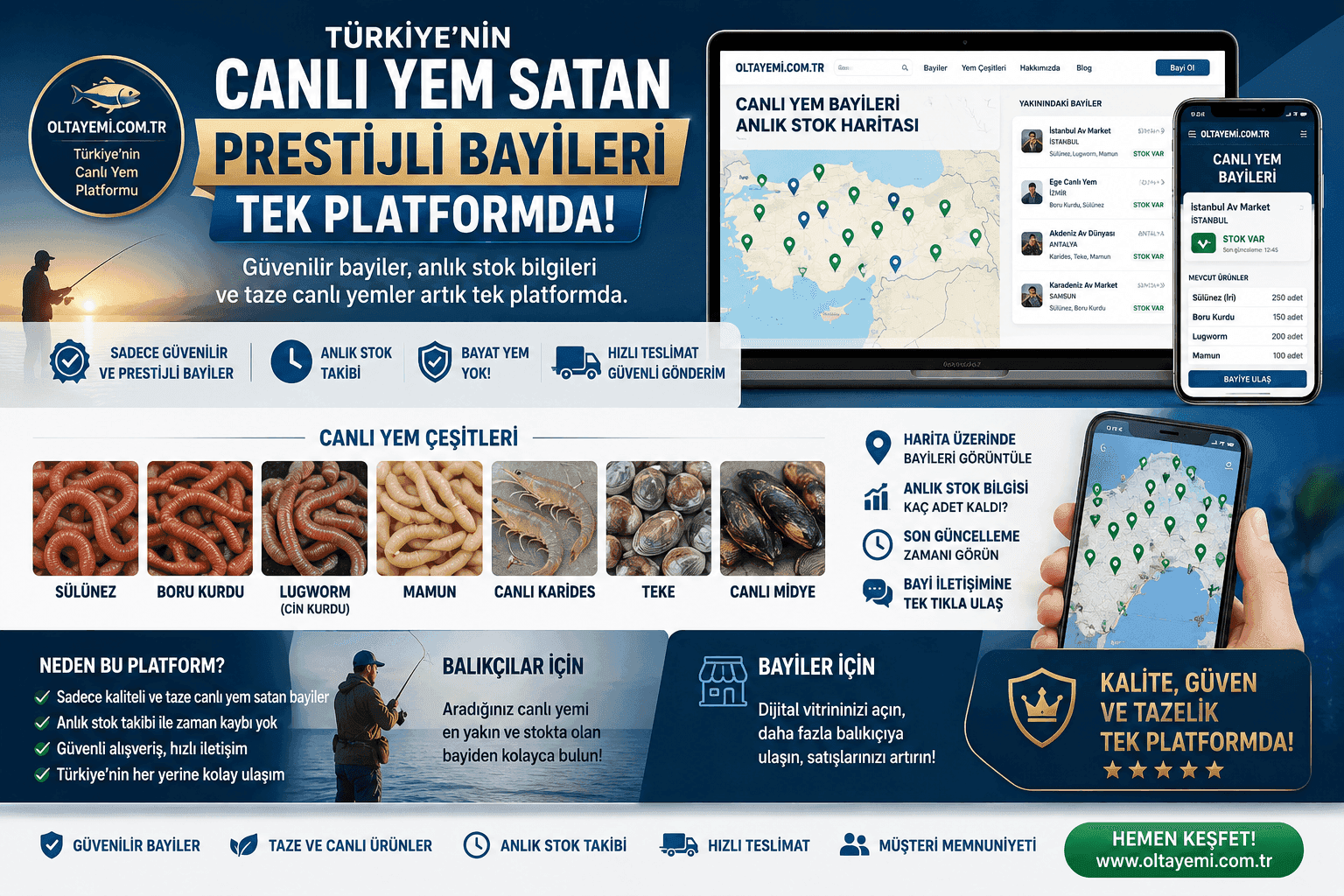 Canlı Yem Bayileri İçin Dijital Vitrin